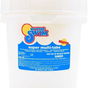 In The Swim 3 inch 5-in-1 Super Multi-Tabs – Swimming Pool Sanitizer – Chlorine - Algaecide - Stabilizer - Clarifier - 9 Pounds